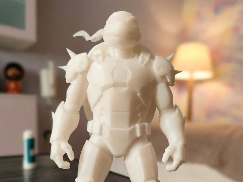 A teenage mutant ninja turtle in an iron suit