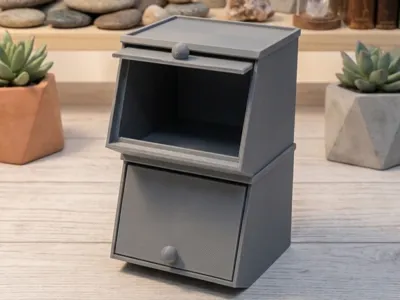 Front-Opening Stackable Modular Minimalist Desk Organizer | Stackable Desk Organizer