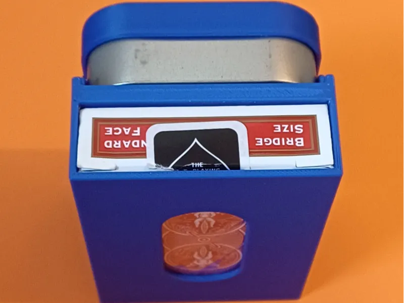 Holder For An Altoids Tin and Deck Of Cards