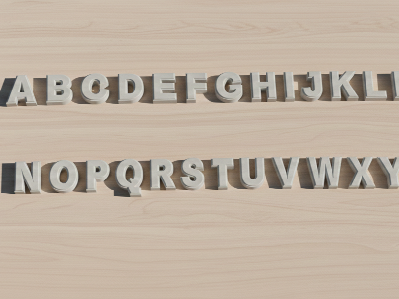Alphabet Modern Block Letters