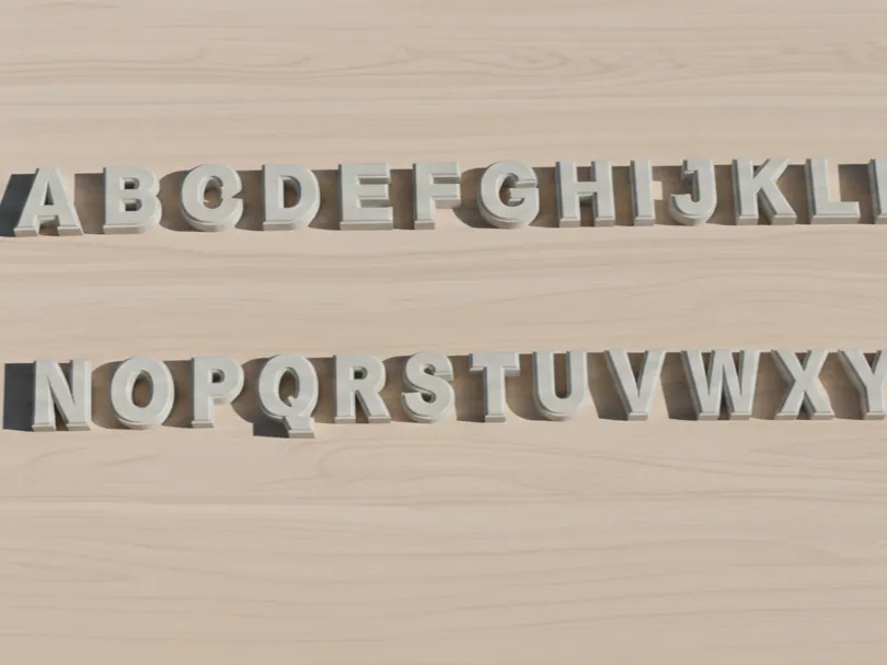 Alphabet Modern Block Letters - Free 3D Print Model - MakerWorld