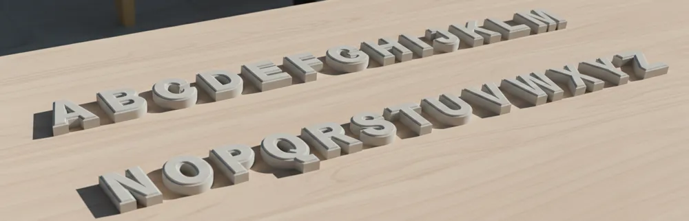 Alphabet Modern Block Letters - Free 3D Print Model - MakerWorld