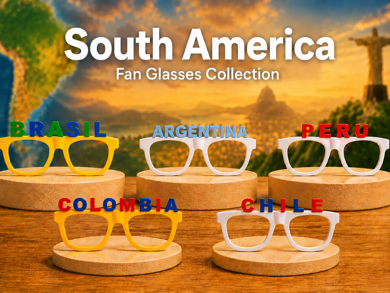 South America Fan Glasses Collection