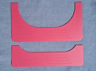 Cut & Sew Neckline Templates For Knitted Garments