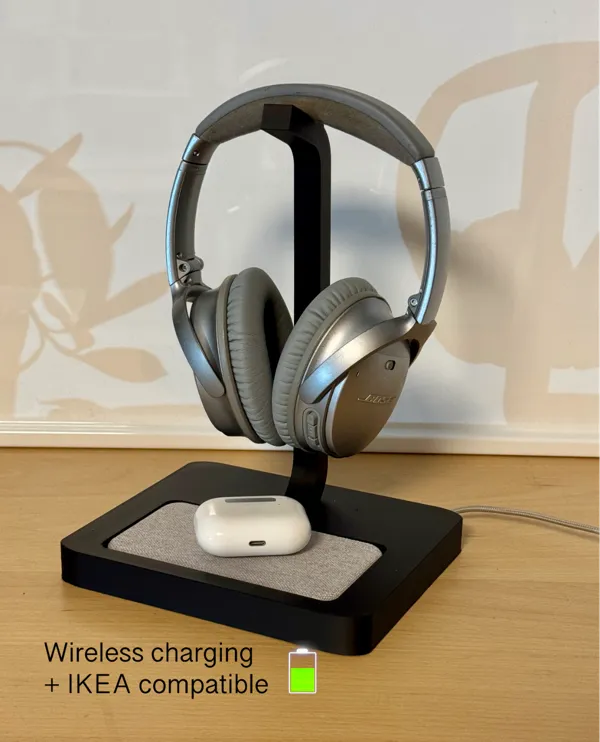 Support casque avec chargeur sans fil IKEA