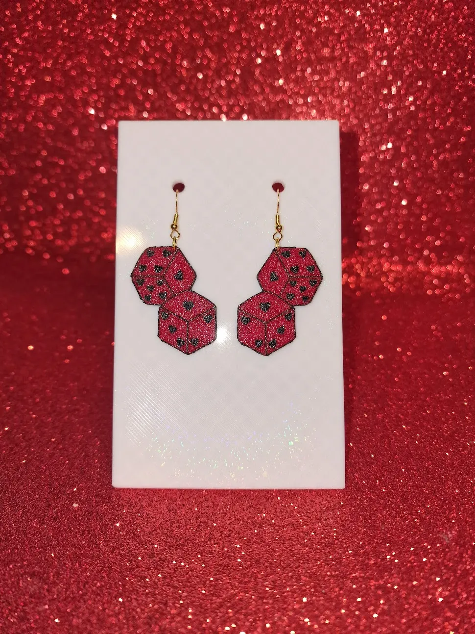 Dices of love earrings view 2