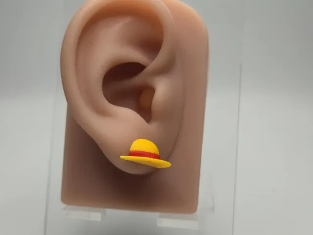 Monkey D Luffy Straw Hat Popper Earrings