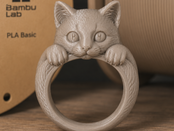 Cute Kitten Ring