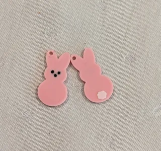 Peep Bunny Earrings with tail