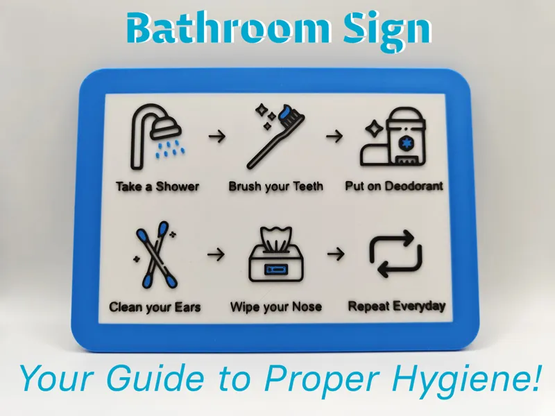 Bathroom Sign - Your Guide to Proper Hygiene!