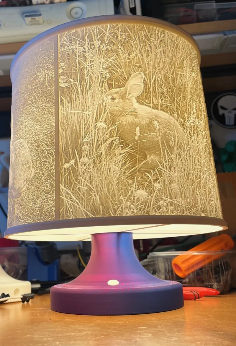 Litophane Lamp with Button