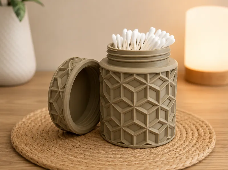 Screwable Storage Box | Diamond Pattern