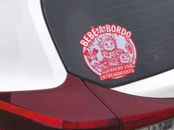 Baby on board for car, baby in stroller