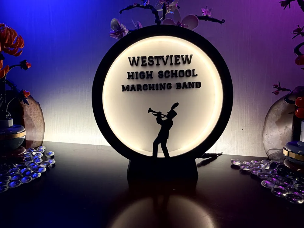 Marching Band Ring Lamp | Custom Name - Free 3D Print Model - MakerWorld