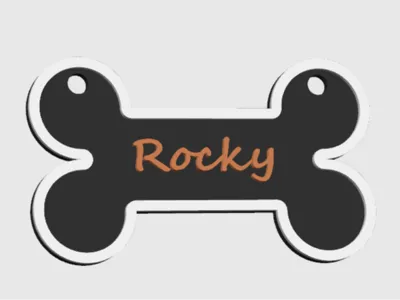 Dog Bone Nametag Editable