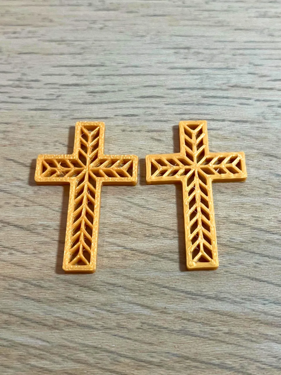 Mini Cross Earrings in Geometric Design view 2