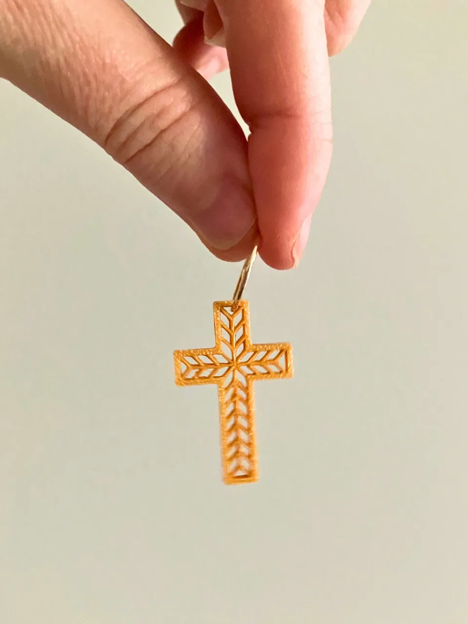 Mini Cross Earrings in Geometric Design view 4