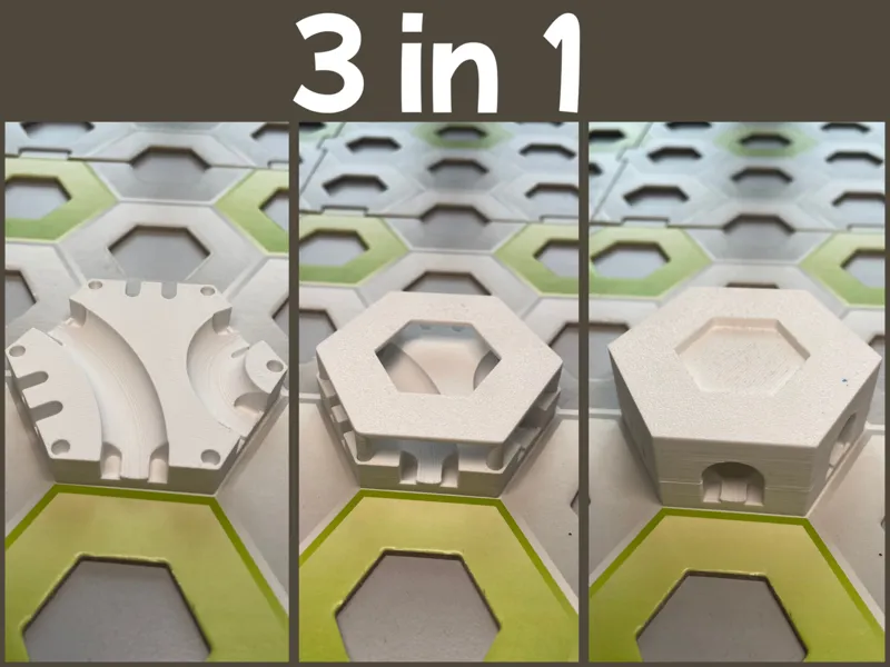 3 in 1 Kurve für Gravitrax, mit Tunnel + Aufsatz