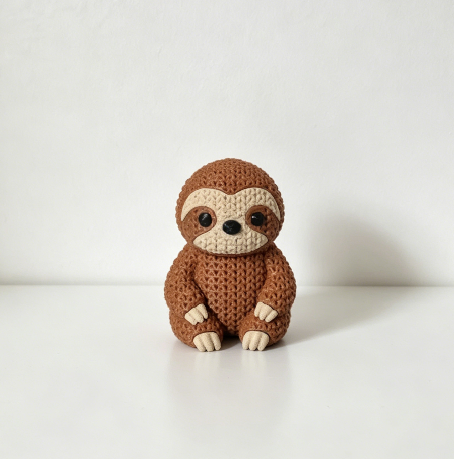 Miniatura 4 do modelo 3D Knitted Sloth