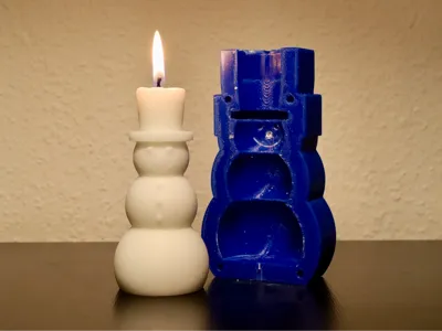 Snowman Candle Mold
