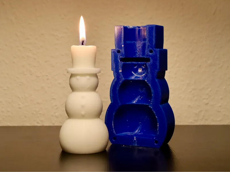 Snowman Candle Mold