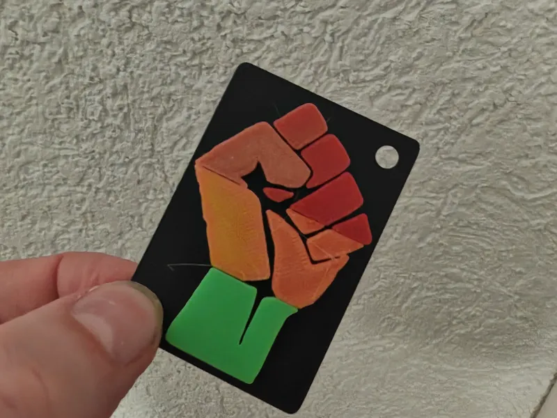 African flag color POC fist of solidarity