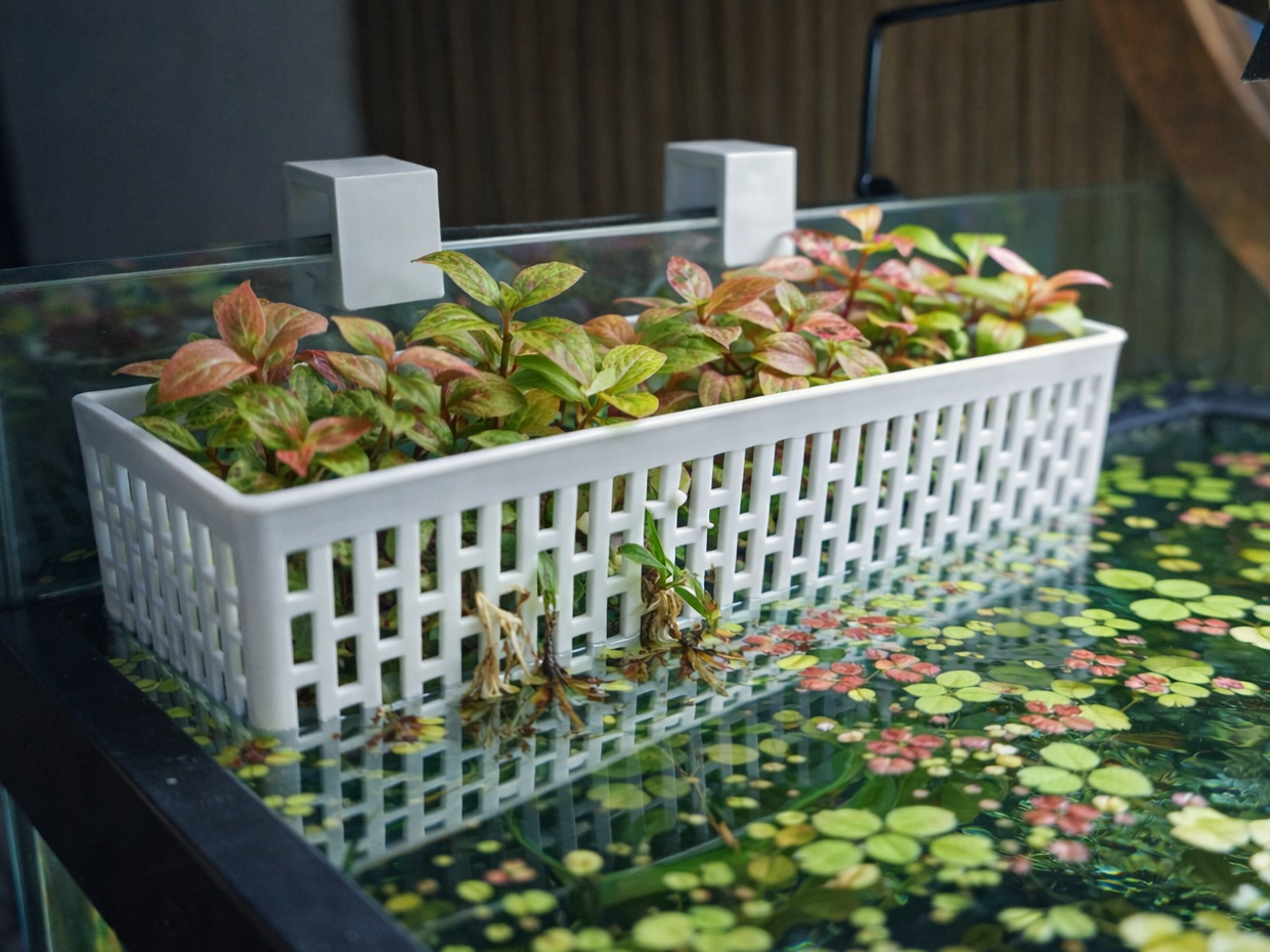 Aquarium plant basket