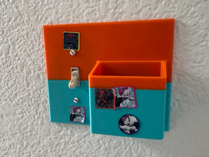 switch cover with TV remote pocket