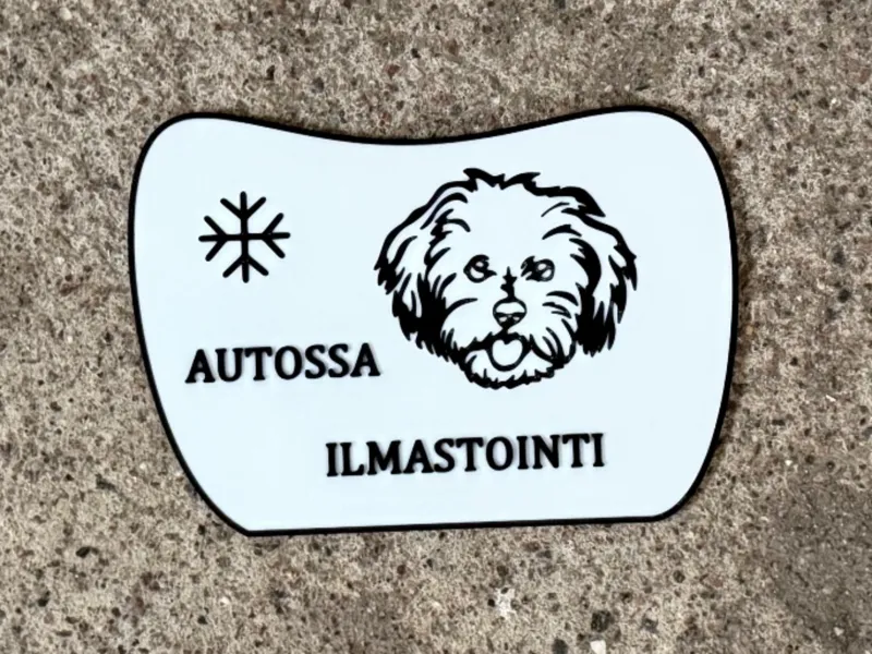 Dog sign for car 