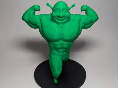 High Res, Buff Shrek with Base