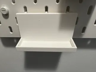 Bookshelf for little stuff fit for Ikea Pegboard