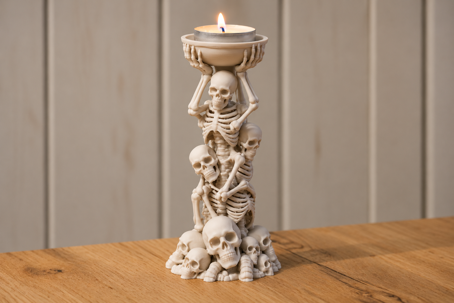 Skeleton Tower Candle Holder - 1