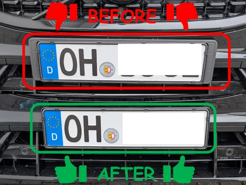 Volvo XC 60 License plate bracket