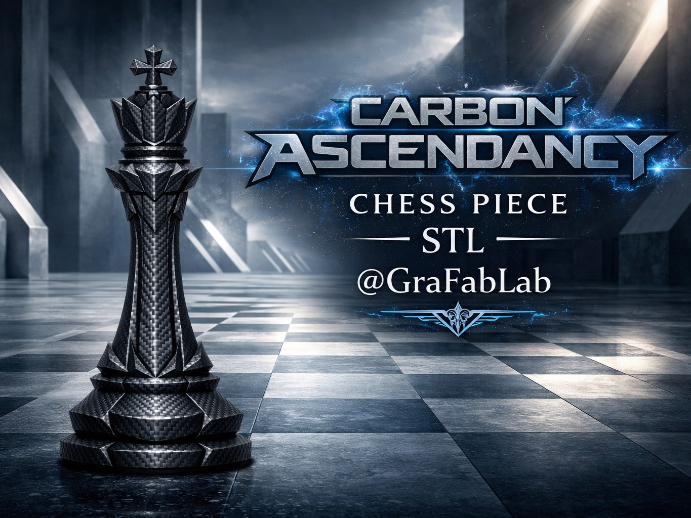 Carbon Ascendancy "King" - chess piece
