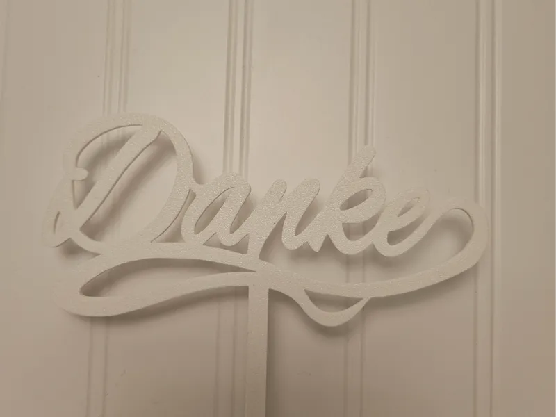 Cake topper Danke