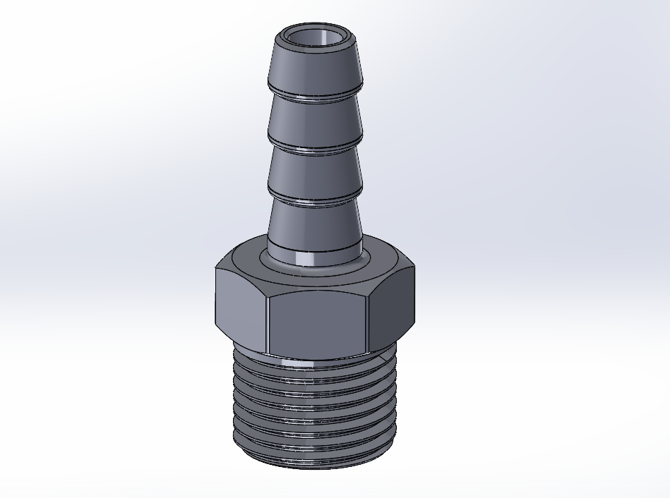 Miniatura 13 do modelo 3D 四分管件/丝堵/堵帽/宝塔头/对丝/直接