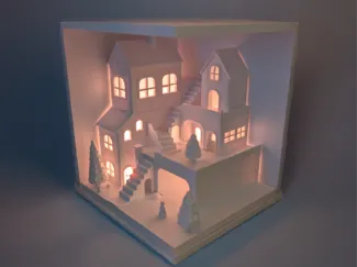 Winter Light Diorama – Christmas Village - LED