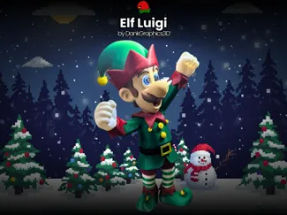 Elf Luigi - (Split for Easy Assembly)