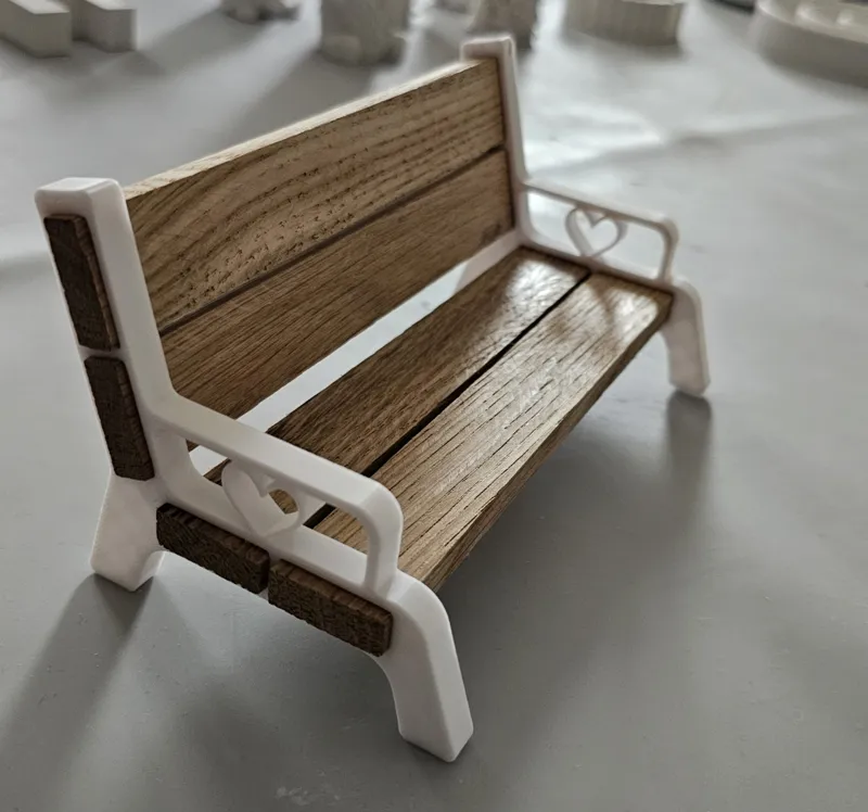 Armlehnen für Klötzchen Holzbank, zweifach