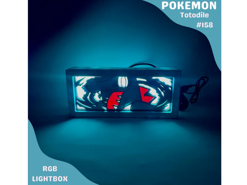 Totodile Pokemon RGB Lightbox