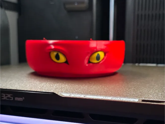Cat Food Bowl with Eyes