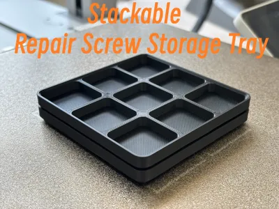 Stackable Multi-Size Screw Storage Tray for RC Model Disassembly and Assembly