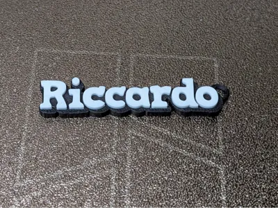 Riccardo Nameplate Keychain