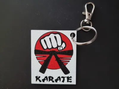 Karate Keychain, 3 print colors