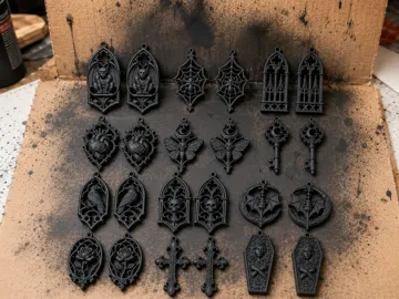 Modelo para impresión 3D: Raccolta di Orecchini Gotici — vista de referencia 2