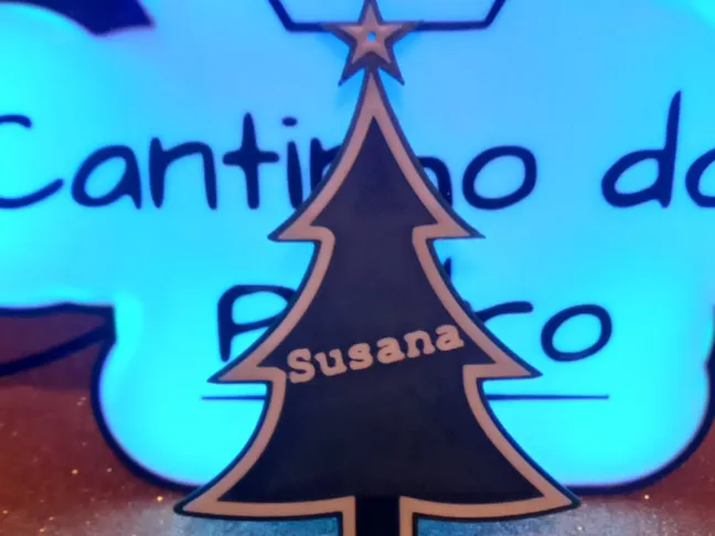 Enfeite de Natal pinheiro editável -sem ams