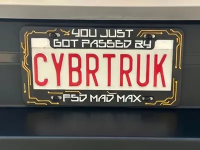 Tesla FSD Mad Max License Plate Frame
