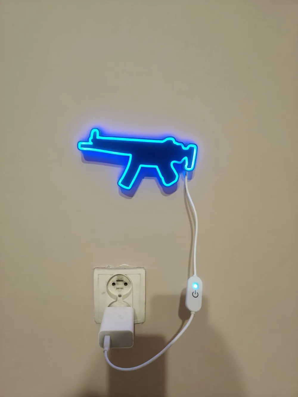 Call of Duty Zombies MP5 Wall gun lightbox - Free 3D Print Model ...