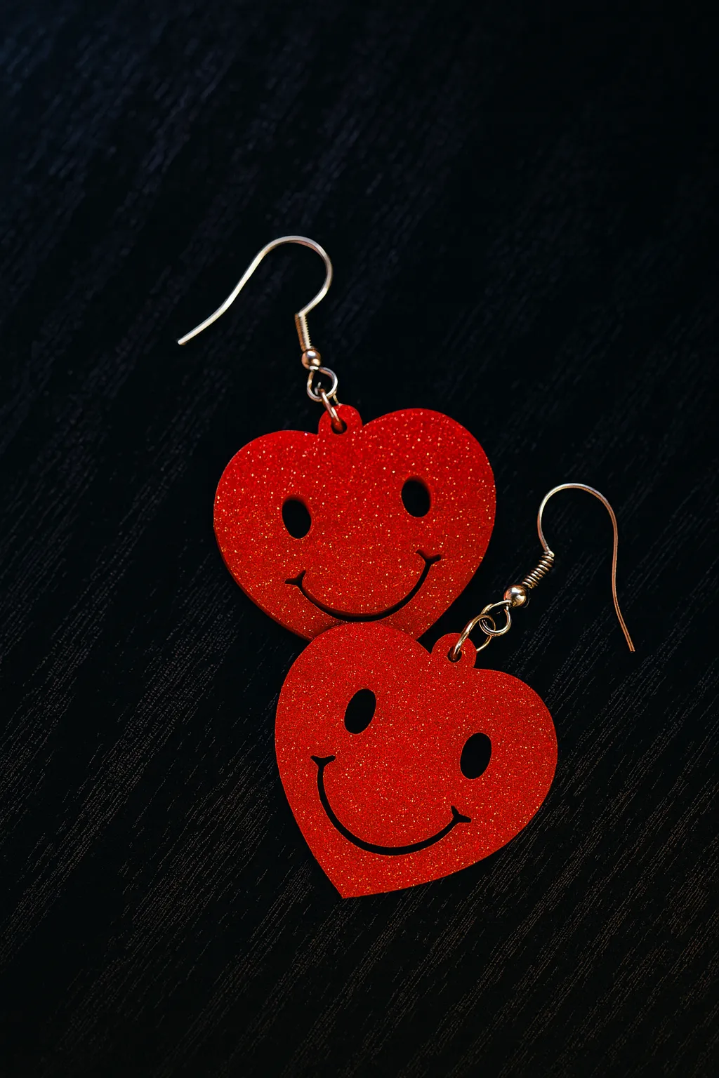 Smiley Heart Earrings view 3