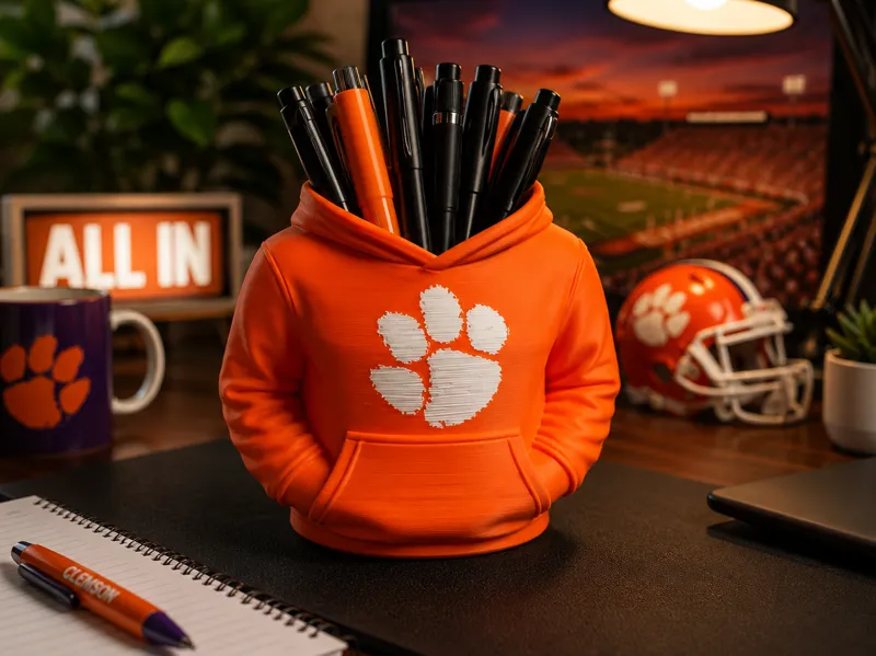 Clemson Tigers Hoodie Pen Holder